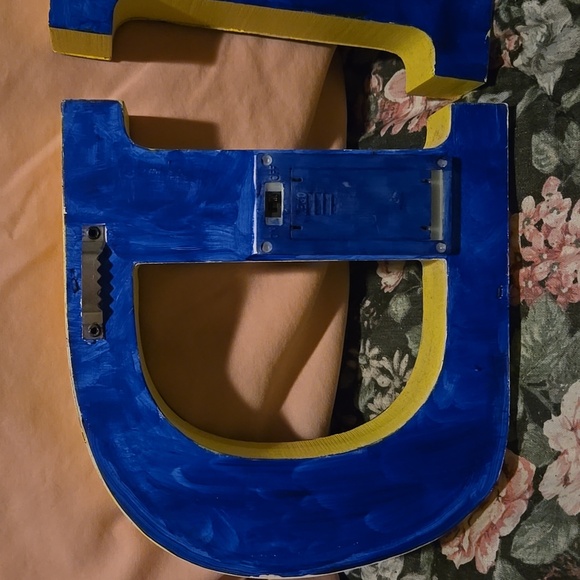 Handpainted Blue LED Light-Up Letters - Picture 4 of 4